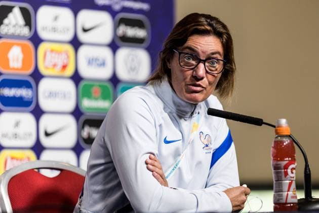 UEFA WOMENS EURO ENGLAND 2022 Press Conference France 26 07 2022 Corinne Diacre Coach France UEFA WOMENS EURO ENGLAND 2022 Press Conference France MK Stadium, Milton Keynes, 26 07 2022 Copyright: xBEAUTIFULxSPORTS Wunderlx