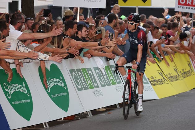 Sport Bilder des Tages CYCLING - Grazer Altstadtkriterium 2022 GRAZ,AUSTRIA,26.JUL.22 - CYCLING - Grazer Altstadt-Kriterium, elite, men. Image shows Geraint Thomas (GBR INEOS Grenadiers).  GEPAxpictures xWolfgangxGrebien