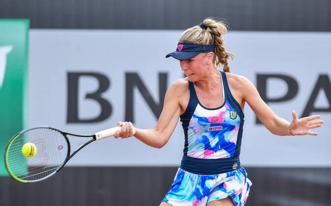 2022.07.27 Warszawa Tenis Mecz: Iga Swiatek - Magdalena Frech WTA250 BNP Paribas Poland Open N z Magdalena Frech Foto Lukasz Sobala PressFocus 2022.07.27 Warsaw Tennis Match: Iga Swiatek - Magdalena Frech Magdalena Frech Credit: Lukasz Sobala PressFocus NEWSPIX.PL --- Newspix.pl POLAND OUT!  20220727PF_LS154