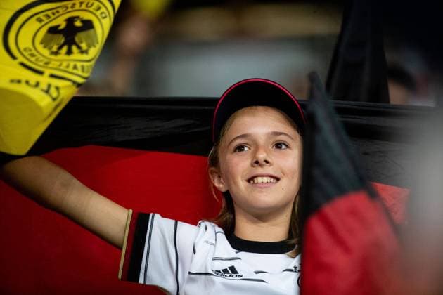 Milton Keynes, England, July 27th 2022: A young female German fan after Germany win the UEFA Womens Euro 2022 semi final football match between Germany and France at Stadium MK in Milton Keynes, England. (Liam Asman Womens Football Magazine SPP) Copyright: xLiamxAsmanx WomensxFootballxMagax spp-en-LiAswFoMas-20220727-LMA39341
