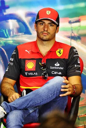 SAINZ Carlos (spa), Scuderia Ferrari F1-75, portrait press conference, PK, Pressekonferenz during the Formula 1 Aramco Magyar Nagydij 2022, Hungarian Grand Prix 2022, 12th round of the 2022 FIA Formula One World Championship, WM, Weltmeisterschaft from July 28 to 31, 2022 on the Hungaroring, in Mogyorod, Hungary - F1 - HUNGARIAN GRAND PRIX 2022 DPPI Panoramic LC1_1535