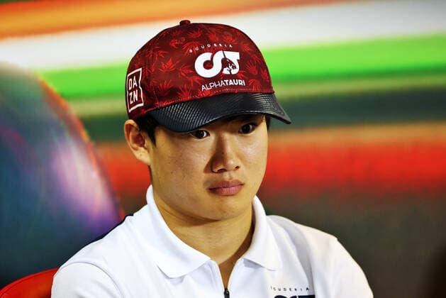 TSUNODA Yuki (jap), Scuderia AlphaTauri AT03, portrait press conference, PK, Pressekonferenz during the Formula 1 Aramco Magyar Nagydij 2022, Hungarian Grand Prix 2022, 12th round of the 2022 FIA Formula One World Championship, WM, Weltmeisterschaft from July 28 to 31, 2022 on the Hungaroring, in Mogyorod, Hungary - F1 - HUNGARIAN GRAND PRIX 2022 DPPI Panoramic LC1_1665