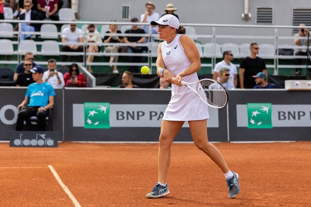 July 28, 2022, Warsaw, Poland: Iga Swiatek seen in action during the second round match BNP Paribas Poland Open - WTA, Tennis Damen 250 between Iga Swiata (Poland) and Gabriela Lee (Romania) in Warsaw..(Final score; Iga Swiatek 2:0 (6:3, 6:2) Gabriela Lee) Warsaw Poland - ZUMAs197 20220728_zaa_s197_190 Copyright: xMikolajxBarbanellx