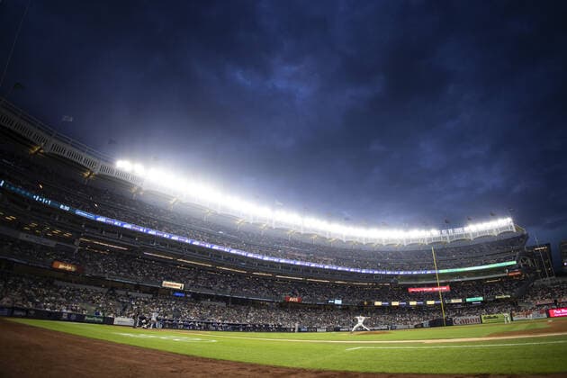 New York Yankees starting pitcher Jameson Taillon (50) throws in the fourth inning against the Kansas City Royals at Yankee Stadium on Thursday, July 28, 2022 in New York City.  NYP20220728508 COREYxSIPKIN