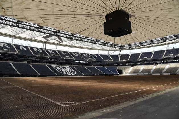 29 07 2022 Frankfurt am Main, Deutsche Bank Park Football, 1 Bundesliga, season 2022 2023 Eintracht Frankfurt Stadium after the concerts the stadium turf must be renewed emspor, DFL regulations prohibit any use of photographs as image sequences and or quasi video
