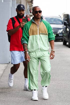 F1 Hungarian Grand Prix Practice Lewis Hamilton of Mercedes arrives ahead of the practice before the Formula 1 Hungarian Grand Prix at Hungaroring in Budapest, Hungary on July 29, 2022. Budapest Hungary  Copyright: xJakubxPorzyckix originalFilename:porzycki-f1hungar220729_npHB4.jpg