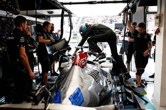 63 George Russell GBR, Mercedes AMG Petronas F1 Team , F1 Grand Prix of Hungary at Hungaroring on July 29, 2022 in Budapest, Hungary Photo by HOCH ZWEI Budapest Hungary