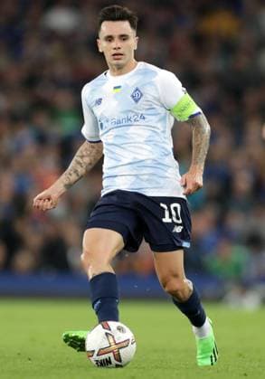29th July 2022; Goodison Park, Liverpool, England; Pre-season football friendly, Everton FC versus Dynamo Kiev; Mykola Shaparenko of Dynamo Kyiv passes the ball  ActionPlus12411613 DavidxBlunsden