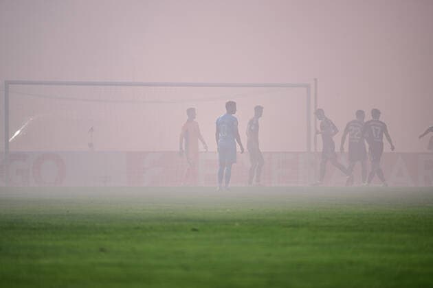 Fog by pyrotechnics, 1 FC Kaan Marienborn vs 1 FC Nuernberg, DFB Pokal, Football, 1 round, 29 07 2022 DFB regulations prohibit any use of photographs as image sequences and or quasi video Copyright: xkolbert-press MarcxNiemeyerx