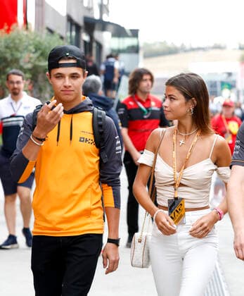 4 Lando Norris GBR, McLaren F1 Team with his girlfriend Luisinha Oliveira, F1 Grand Prix of Hungary at Hungaroring on July 30, 2022 in Budapest, Hungary Photo by HOCH ZWEI Budapest Hungary