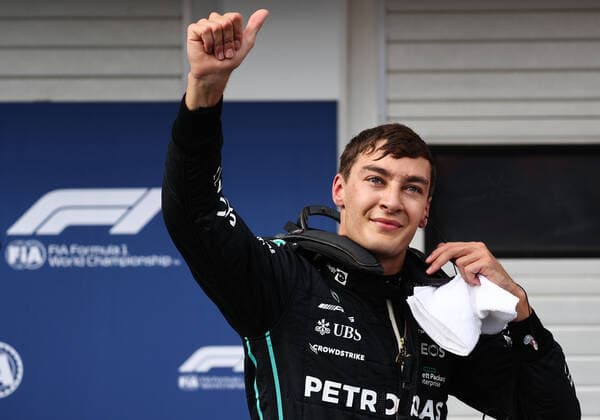 Formula 1, Hungarian GP in Budapest, George Russell on pole position