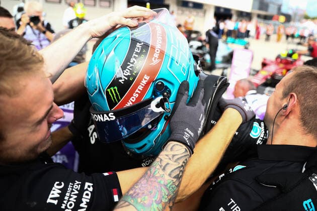 F1 Hungarian Grand Prix Qualifying George Russell of Mercedes after the qualifying for the Formula 1 Hungarian Grand Prix at Hungaroring in Budapest, Hungary on July 30, 2022. Budapest Hungary  Copyright: xJakubxPorzyckix originalFilename:porzycki-f1hungar220730_npnVB.jpg