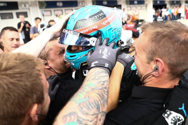 F1 Hungarian Grand Prix Qualifying George Russell of Mercedes after the qualifying for the Formula 1 Hungarian Grand Prix at Hungaroring in Budapest, Hungary on July 30, 2022. Budapest Hungary  Copyright: xJakubxPorzyckix originalFilename:porzycki-f1hungar220730_npVbY.jpg