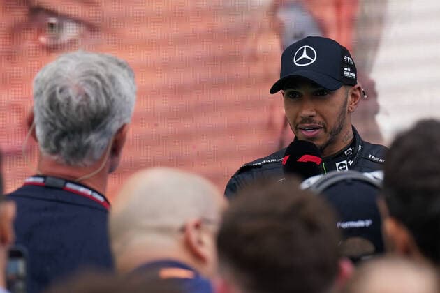 FORMULA 1 ARAMCO MAGYAR NAGYDIJ, 31 07 2022 Lewis Hamilton 44 (GBR), Mercedes AMG Petronas W13 post race interview during the FORMULA 1 ARAMCO MAGYAR NAGYDIJ at the Hungaroring, Mogyorod, Hungary on 31 July 2022 Editorial Use Only Copyright: xEleanorxHoadx ESM-0600-0014