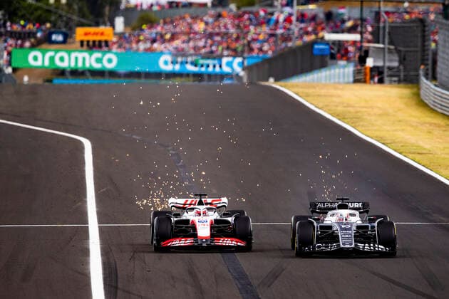 20 Kevin Magnussen DNK, Haas F1 Team , 10 Pierre Gasly FRA, Scuderia AlphaTauri , F1 Grand Prix of Hungary at Hungaroring on July 31, 2022 in Budapest, Hungary Photo by HOCH ZWEI Budapest Hungary
