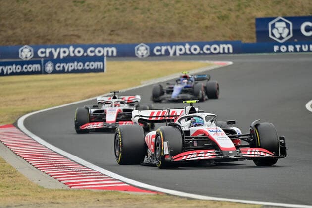 Formula 1 Grand Prix Hungarian Grand Prix 2022 31 07 2022, Hungaroring, Budapest, Formula 1 Grand Prix Hungarian Grand Prix 2022 , in picture Mick Schumacher DEU , Haas F1 Team, Kevin Magnussen DNK , Haas F1 Team nordphotoxGmbHx xBratic nph00250