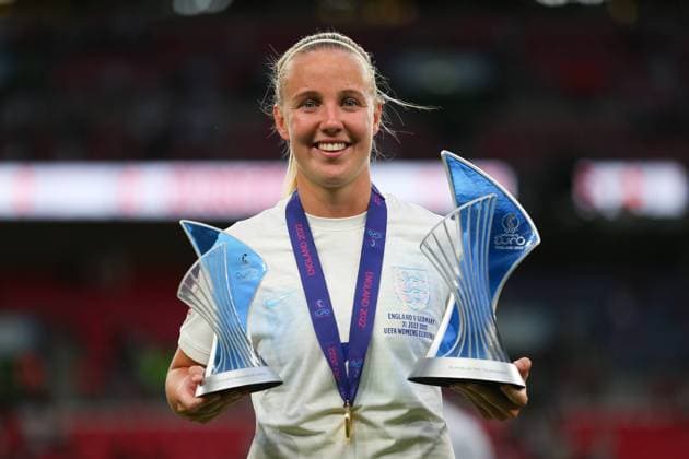 Sport Bilder des Tages Sport Bilder des Tages London, England, July 31st 2022: Top goal scorer and Player of the Tournament Beth Mead (7 England) during the UEFA Womens Euro 2022 Final football match between England and Germany at Wembley Stadium, England. (Pedro Soares SheKicks SPP) Copyright: xPedroxSoares SheKicksx xSPPx spp-en-PeSo-England v Germany-67