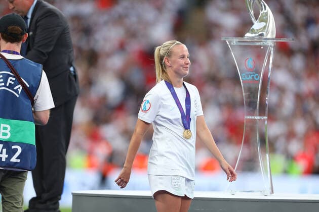 31st July 2022; Wembley Stadium, London, England: Womens European International final, England versus Germany: Beth Mead of England with winners medal  ActionPlus12413551 KatiexChan
