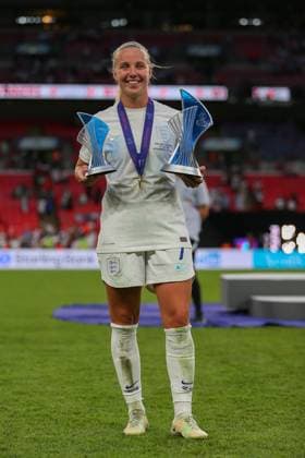 London, England, July 31st 2022: Golden Boot and Player of the Tournament Beth Mead (7 England) during the UEFA Womens Euro 2022 Final football match between England and Germany at Wembley Stadium, England. (Pedro Soares SheKicks SPP) Copyright: xPedroxSoares SheKicksx xSPPx spp-en-PeSo-England v Germany-122