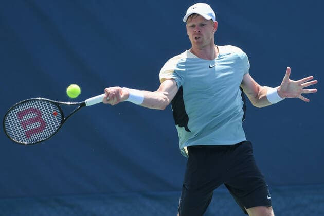 August 1, 2022, Washington, District of Columbia, USA: KYLE EDMUND hits a forehand during his match against Yosuke Watanuki at the Rock Creek Tennis Center. Tennis 2022: Citi Open  - ZUMA 20220801_mda_g196_205 Copyright: xKylexGustafsonx