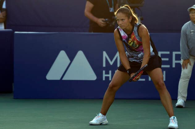 August 1, 2022, San Jose, California, USA: San Jose, California, U.S. - Daria Kasatkina of Russia paired off with 2022 Wimbledon champ Elena Rybakina of Kazakstan on Monday in a round seven match at the Mubadala Silicon Valley Classic in San Jose San Jose USA - ZUMAw332 20220801_zap_w332_035 Copyright: xNealxWatersx