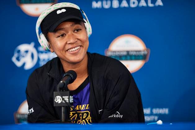 SAN JOSE, CA - AUGUST 01: Naomi Osaka speaks with the media at the MUBADALA Silicon Valley Classic on Monday, August 1, 2022 at the San Jose State Tennis Center in San Jose, California. (Photo by Matt Cohen Icon Sportswire) TENNIS: AUG 01 Silicon Valley Classic Icon220801008