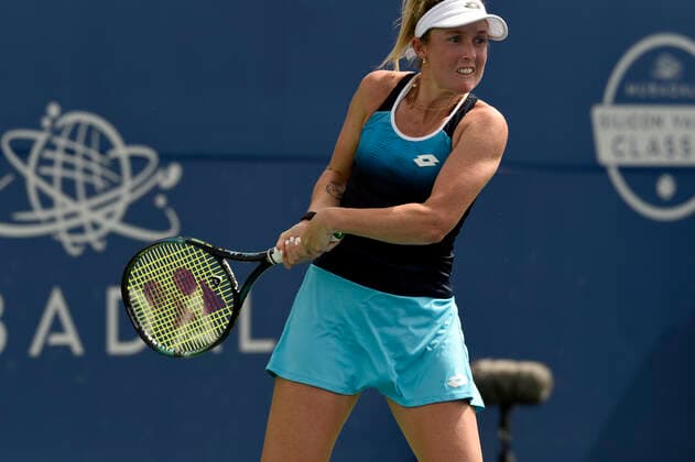August 1, 2022, San Jose, California, USA: San Jose, California, U.S. - Australian Storm Sanders lost her match in round seven of the Mubadala Silicon Valley Classic Monday to American Taylor Townsend. San Jose USA - ZUMAw332 0164002552st Copyright: xNealxWatersx