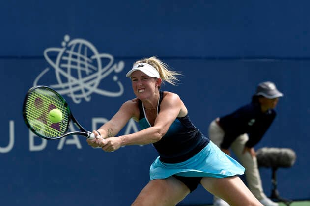 August 1, 2022, San Jose, California, USA: San Jose, California, U.S. - Australian Storm Sanders lost her match in round seven of the Mubadala Silicon Valley Classic Monday to American Taylor Townsend. San Jose USA - ZUMAw332 0164002666st Copyright: xNealxWatersx