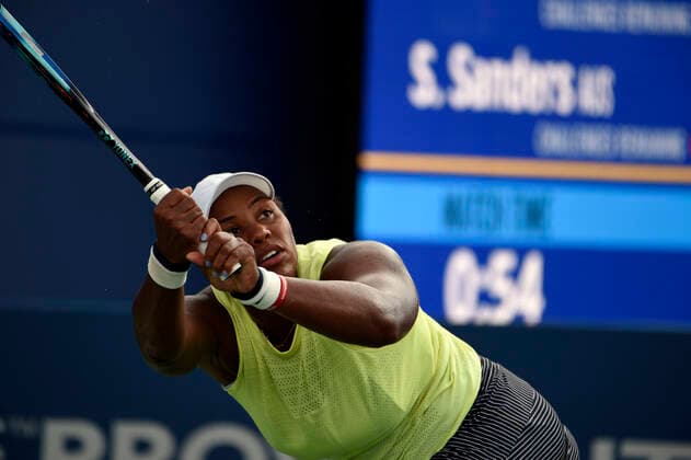 August 1, 2022, San Jose, California, USA: San Jose, California, U.S. - American Taylor Townsend defeated her opponent Storm Sanders of Australia in their round seven match at the Mubadala Silicon Valley Classic Monday in San Jose. San Jose USA - ZUMAw332 0164002763st Copyright: xNealxWatersx