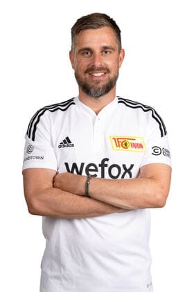 Co-coach Sebastian Bönig 1 FC Union Berlin FCU Sport Fußball Bundesliga Herren DFL Porträttermin Saison 2022 2023 02 08 2022 squad, portrait, introduction, presentation, press event, GER