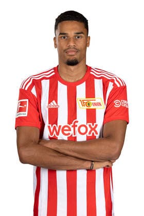 Danilho Doekhi 1 FC Union Berlin FCU Sport Football Soccer Bundesliga Men DFL Porträttermin Saison 2022 2023 02 08 2022 squad, portrait, introduction, presentation, press appointment, GER
