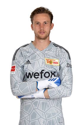 Goalkeeper Frederik Rönnow 1 FC Union Berlin FCU Sport Football Soccer Bundesliga Men DFL Porträttermin Saison 2022 2023 02 08 2022 squad, portrait, presentation, presentation, press appointment, GER