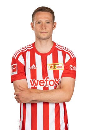 Paul Jaeckel 1 FC Union Berlin FCU Sport Football Soccer Bundesliga Men DFL Porträttermin Saison 2022 2023 02 08 2022 squad, portrait, introduction, presentation, press appointment, GER