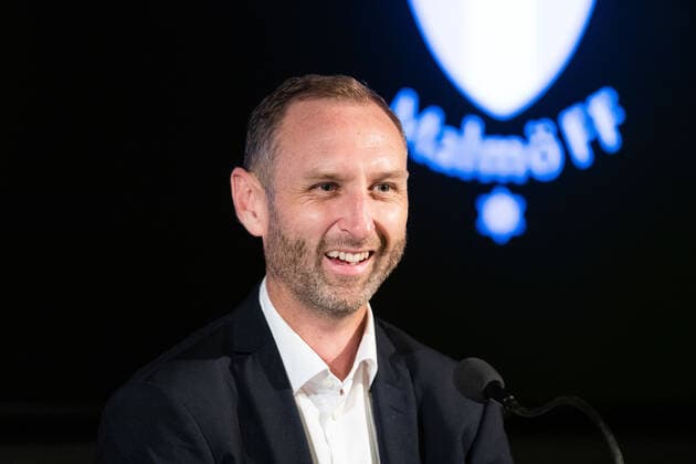 220804 Andreas Georgson, head coach and sport director of Malmö FF during a press conference after the UEFA Europa League qualification match between Malmö FF and Diddeleng on August 4, 2022 in Malmö Photo Mathilda Ahlberg BILDBYRAN COP 240 MA0288 football football soccer fotball uefa europa league qualification qualifying round qualification malmö ff diddeleng bbeng dudelange,  Copyright: MATHILDAxAHLBERG BB220804BB320