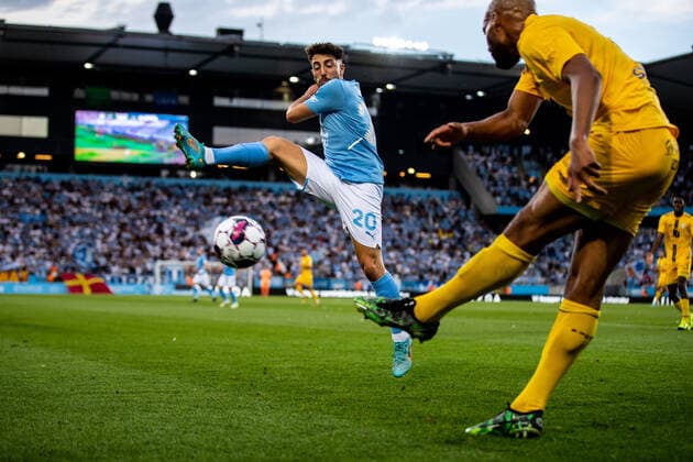 220804 Moustafa Zeidan of Malmö FF during the UEFA Europa League qualification match between Malmö FF and Diddeleng on August 4, 2022 in Malmö Photo Mathilda Ahlberg BILDBYRAN COP 240 MA0288 fotbol football soccer fotball uefa europa league kval qualifying round qualification malmö ff diddeleng bbeng dudelange,  Copyright: MATHILDAxAHLBERG BB220804BB346