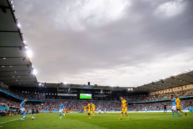 220804 General view of Eleda Stadion during the UEFA Europa League qualification match between Malmö FF and Diddeleng on August 4, 2022 in Malmö Photo Mathilda Ahlberg BILDBYRAN COP 240 MA0288 football football soccer fotball uefa europa league kval qualifying round qualification malmö ff diddeleng bbeng dudelange interior,  Copyright: MATHILDAxAHLBERG BB220804BB351