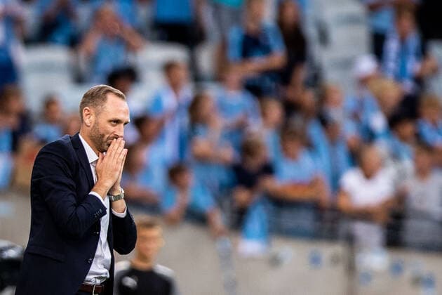 220804 Andreas Georgson, head coach and sport director of Malmö FF during the UEFA Europa League qualification match between Malmö FF and Diddeleng on August 4, 2022 in Malmö Photo Mathilda Ahlberg BILDBYRAN COP 240 MA0288 football football soccer fotball uefa europa league kval qualifying round qualification malmö ff diddeleng bbeng dudelange,  Copyright: MATHILDAxAHLBERG BB220804BB375