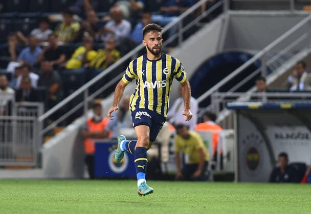 Diego Rossi of Fenerbahce SK during the UEFA Europa League Third Qualifying Round first Leg match between Fenerbahce SK and FC Slovacko at Ulker Stadium in Istanbul Turkey on August 04 , 2022. ( Photo by Seskimphoto ) 