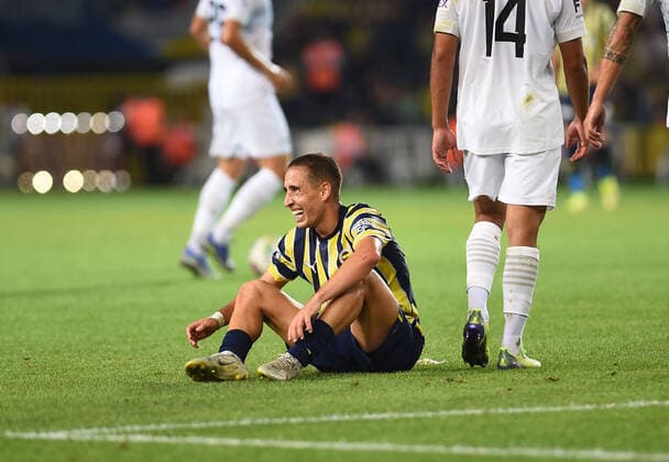 Emre Mor of Fenerbahce SK during the UEFA Europa League Third Qualifying Round first Leg match between Fenerbahce SK and FC Slovacko at Ulker Stadium in Istanbul Turkey on August 04 , 2022. ( Photo by Seskimphoto ) 