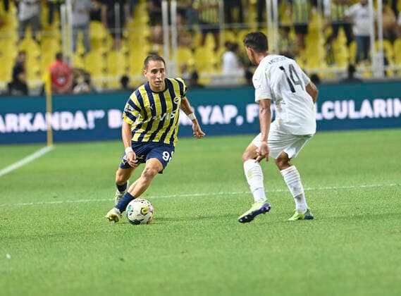 Emre Mor of Fenerbahce SK during the UEFA Europa League Third Qualifying Round first Leg match between Fenerbahce SK and FC Slovacko at Ulker Stadium in Istanbul Turkey on August 04 , 2022. ( Photo by Seskimphoto ) 