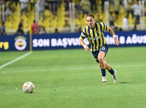 Emre Mor of Fenerbahce SK during the UEFA Europa League Third Qualifying Round first Leg match between Fenerbahce SK and FC Slovacko at Ulker Stadium in Istanbul Turkey on August 04 , 2022. ( Photo by Seskimphoto ) 