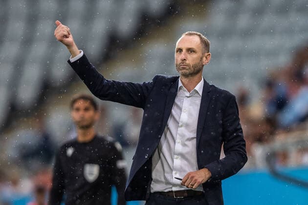 220804 Andreas Georgson, head coach and sport director of Malmö FF during the UEFA Europa League qualification match between Malmö FF and Diddeleng on August 4, 2022 in Malmö Photo Mathilda Ahlberg BILDBYRAN COP 240 MA0288 football football soccer fotball uefa europa league kval qualifying round qualification malmö ff diddeleng bbeng dudelange,  Copyright: MATHILDAxAHLBERG BB220804BB710