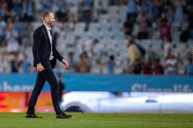 220804 Andreas Georgson, head coach and sport director of Malmö FF during the UEFA Europa League qualification match between Malmö FF and Diddeleng on August 4, 2022 in Malmö Photo Mathilda Ahlberg BILDBYRAN COP 240 MA0288 football football soccer fotball uefa europa league kval qualifying round qualification malmö ff diddeleng bbeng dudelange,  Copyright: MATHILDAxAHLBERG BB220804BB721