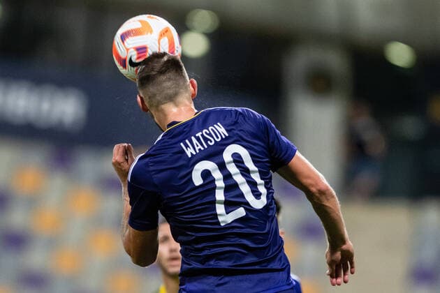 August 4, 2022, Maribor, Slovenia: Max Watson of NK Maribor seen in action during the UEFA Europa League third qualifying round, first leg match at the Stadion Ljudski vrt in Maribor..Final score: NK Maribor 0:2 HJK Helsinki Maribor Slovenia - ZUMAs197 20220804_zaa_s197_124 Copyright: xMilosxVujinovicx