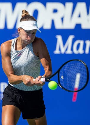 Polish Open - ITF Women s World Tennis Tour Magda Linette (POL) during the ITF Women s World Tennis Tour in Kozerki, Poland, on August 4, 2022. Kozerki Poland  Copyright: xFotoxOlimpikx originalFilename:jastrzebowski-polishop220804_npY59.jpg