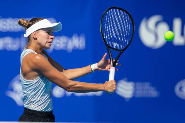 Polish Open - ITF Women s World Tennis Tour Magda Linette (POL) during the ITF Women s World Tennis Tour in Kozerki, Poland, on August 4, 2022. Kozerki Poland  Copyright: xFotoxOlimpikx originalFilename:jastrzebowski-polishop220804_np7Aq.jpg