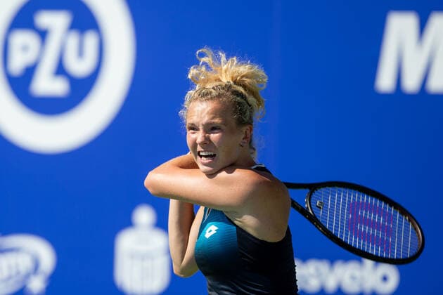 Polish Open - ITF Women s World Tennis Tour Katerina Siniakova (CZE) during the ITF Women s World Tennis Tour in Kozerki, Poland, on August 4, 2022. Kozerki Poland  Copyright: xFotoxOlimpikx originalFilename:jastrzebowski-polishop220804_npyKv.jpg