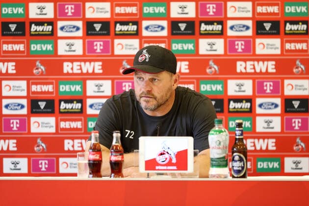 Sport Themen der Woche KW31 Sport Bilder des Tages 1. FC Köln 1. FC Köln, Pressekonferenz zum Heimspiel gegen Schalke 04, Steffen Baumgart (1. FC Köln), 05.08.2022, Bild: *** 1 FC Köln 1 FC Köln, Press conference for the home match against Schalke 04, Steffen Baumgart 1 FC Köln , 05 08 2022, Picture