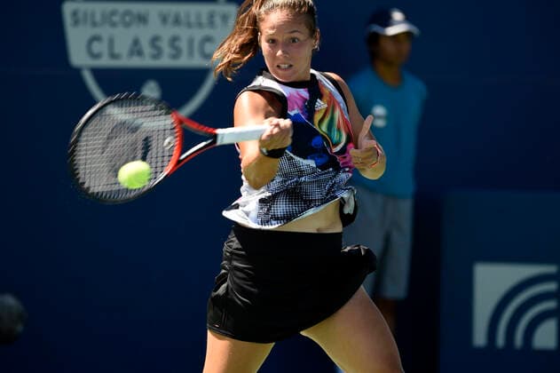 August 5, 2022, San Jose, California, USA: San Jose, California, U.S. - Daria Kasatkina won her quarter final match against Aryna Sabalenka Friday at the Mubadala Silicon Valley Classic in San Jose. San Jose USA - ZUMAw332 20220805_zap_w332_005 Copyright: xNealxWatersx
