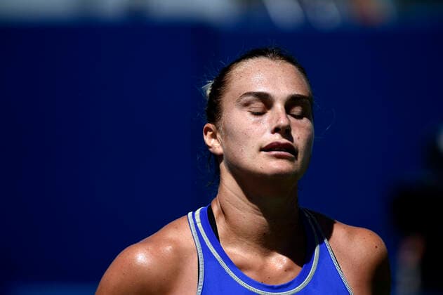 August 5, 2022, San Jose, California, USA: San Jose, California, U.S. - Aryna Sabalenka lost her bid for the semi-finals to Daria Kasatkina Friday at the Mubadala Silicon Valley Classic in San Jose. San Jose USA - ZUMAw332 20220805_zap_w332_017 Copyright: xNealxWatersx